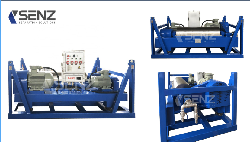 Máquina centrífuga decantadora industrial, equipamento de separação de lodo, centrífuga de lama residual, separador de decantador